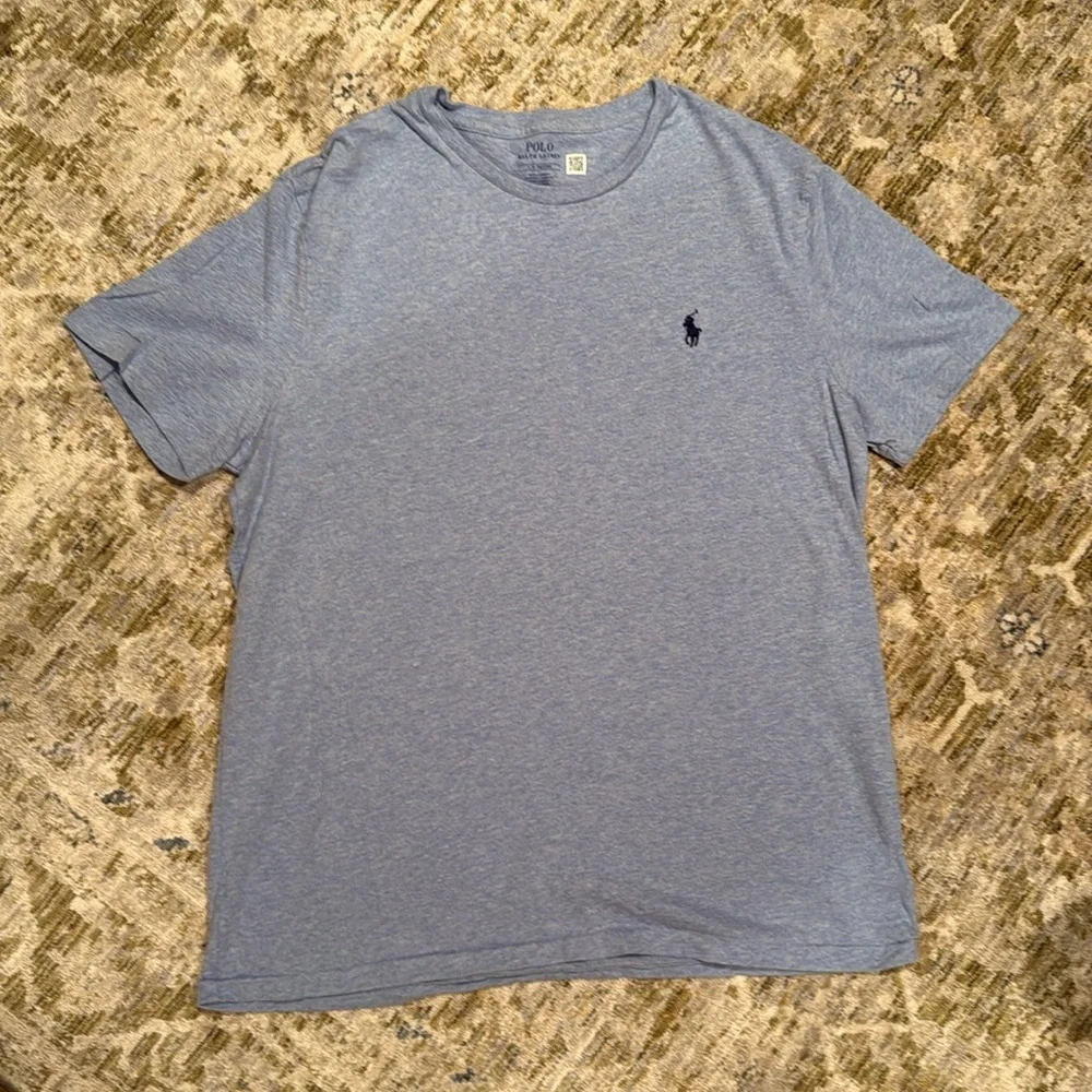 POLO Ralph Lauren Light Blue Heather Cotton Tshirt Men’s L